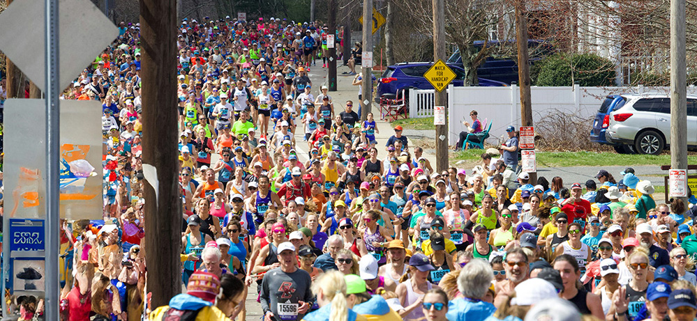 photo of runners in boston marathon